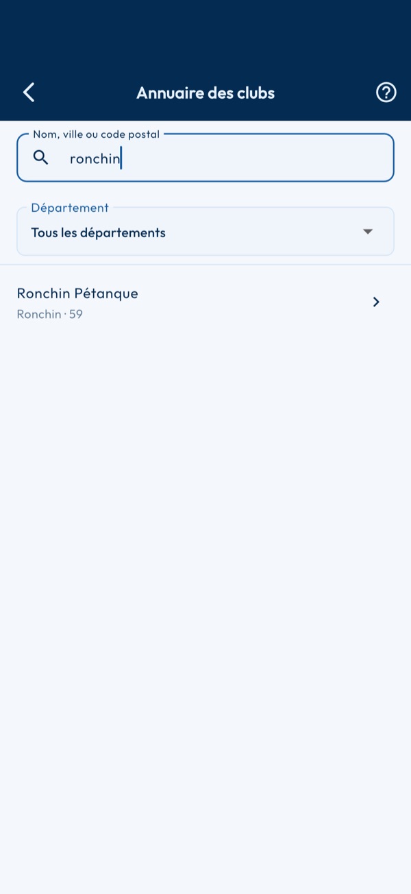 Annuaire des clubs