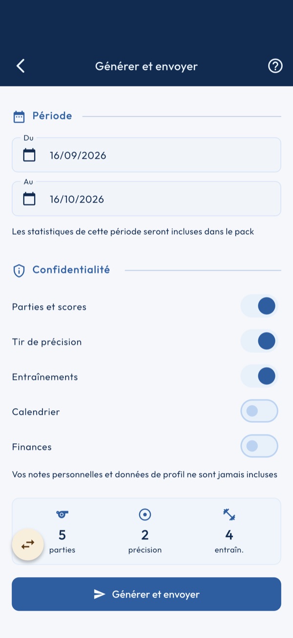 Envoyer mes stats