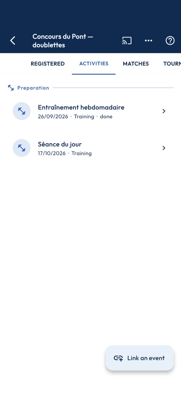 Linked activities