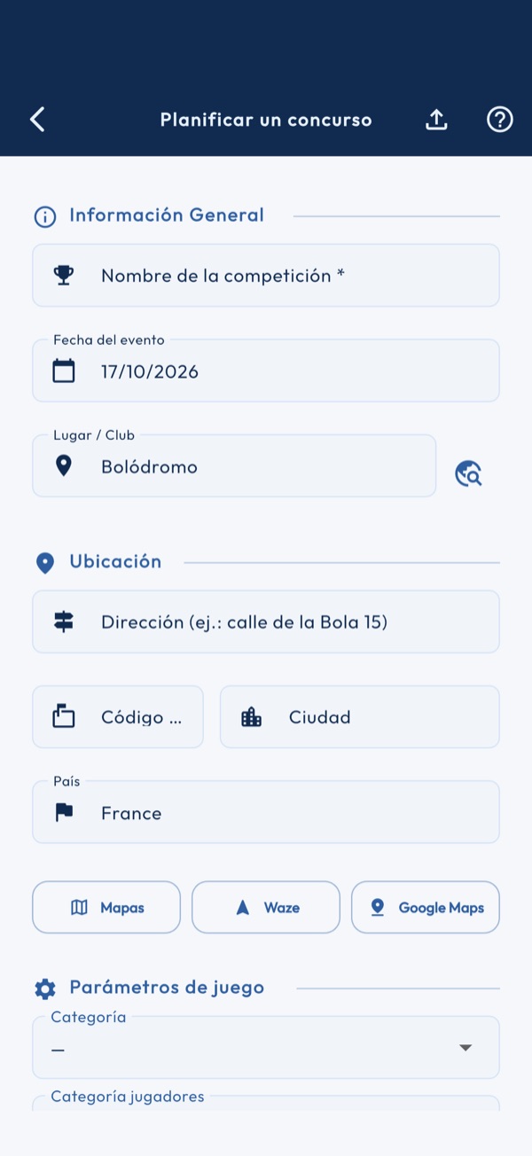 Configurar un concurso