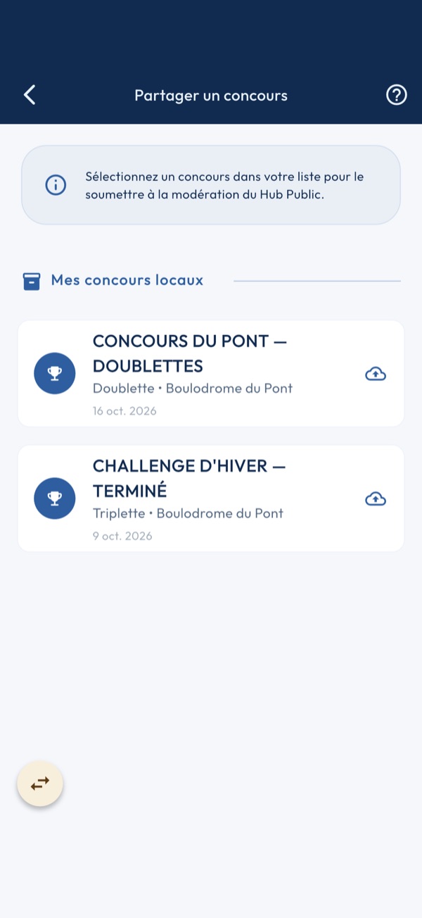 Partager un concours