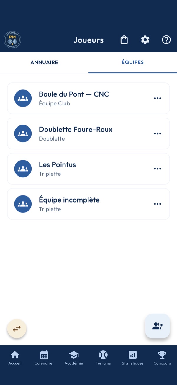 Équipes