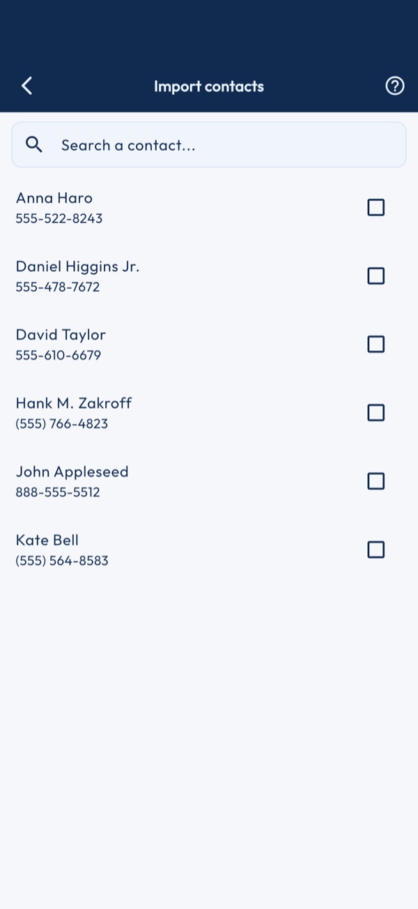 Import contacts