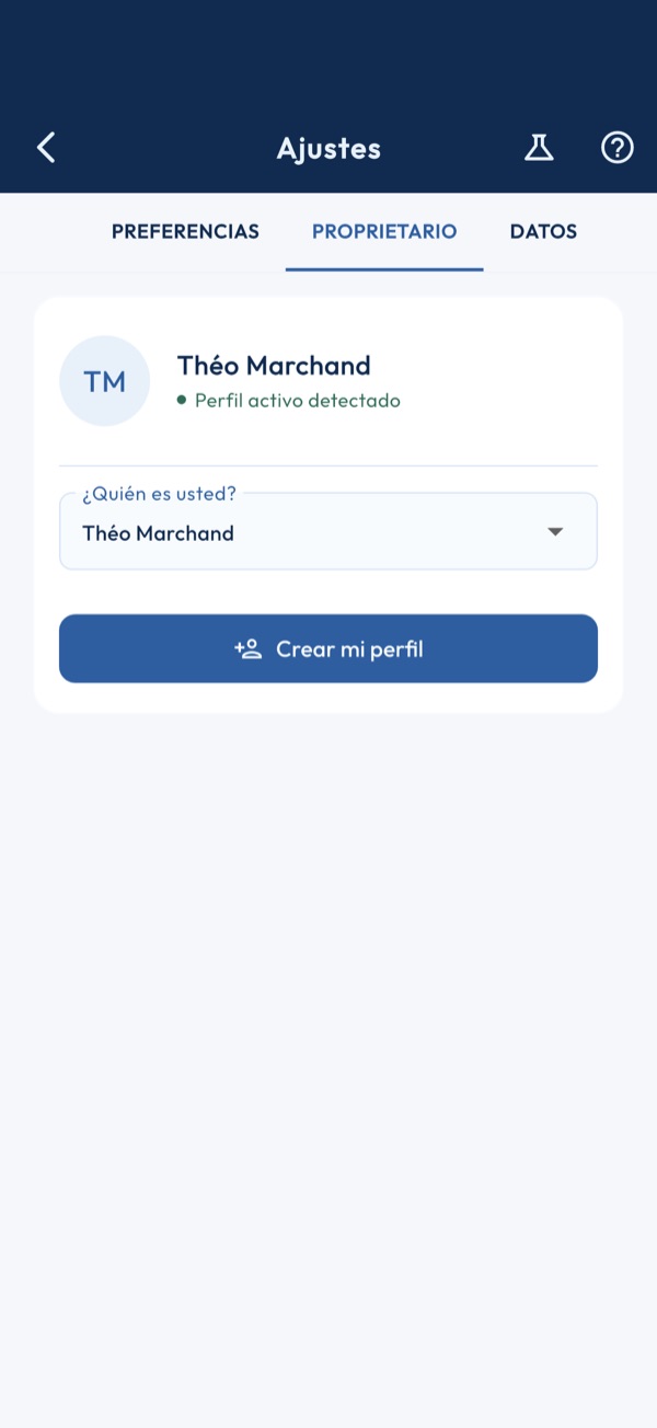 Perfil del propietario