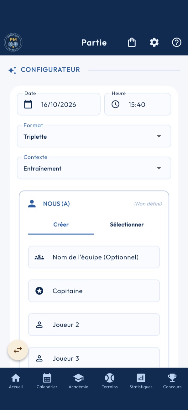Jouer et enregistrer une partie